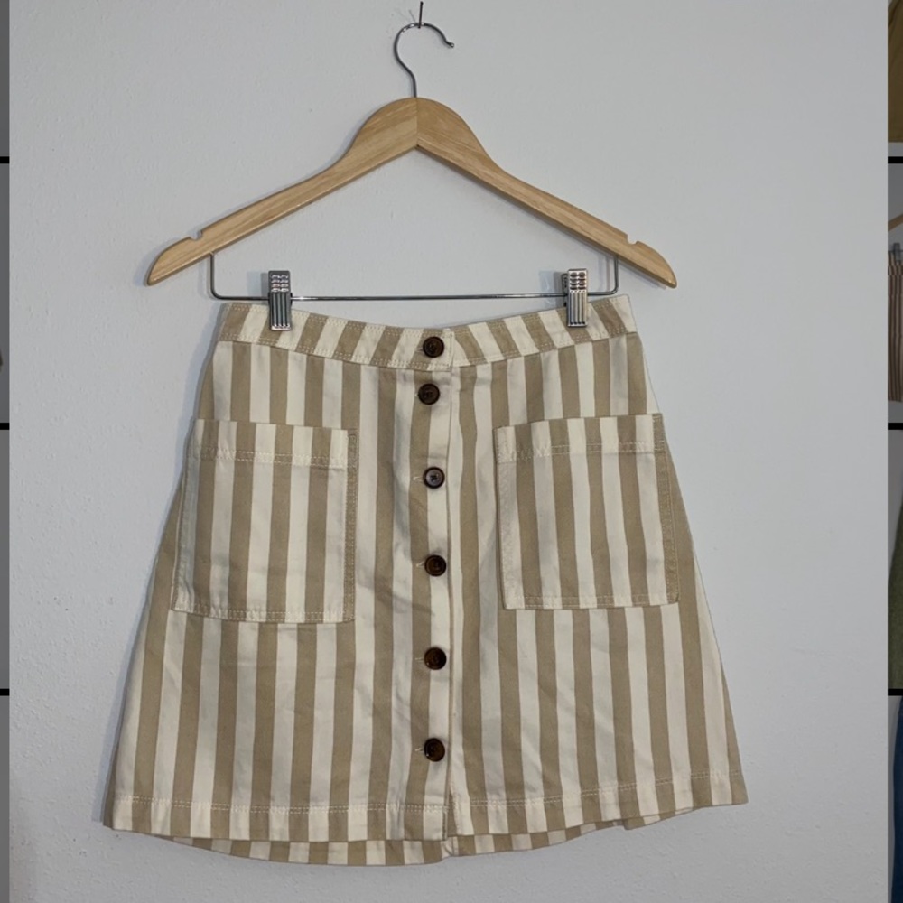 Stripped Mini Skirt